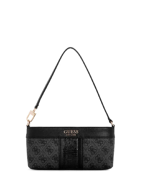 Black Logo Cristiana Mini Shoulder Bag