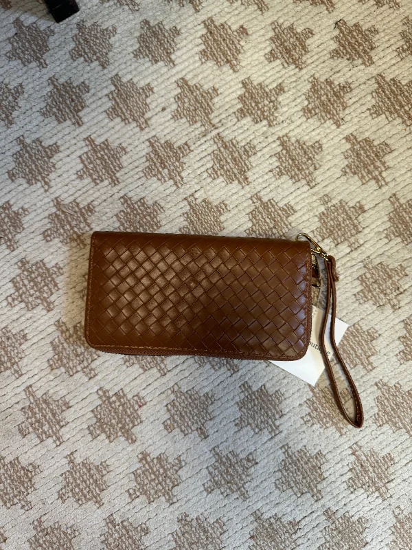 Woven Cognac Wallet