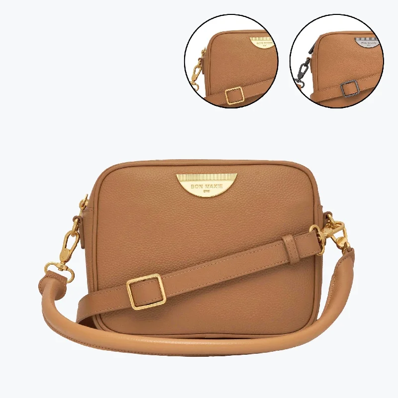 Classic Leather Sidekick Crossbody Bag -- Tan