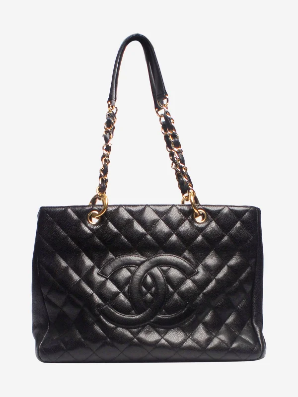 Black 2006-2008 caviar leather GST Tote bag