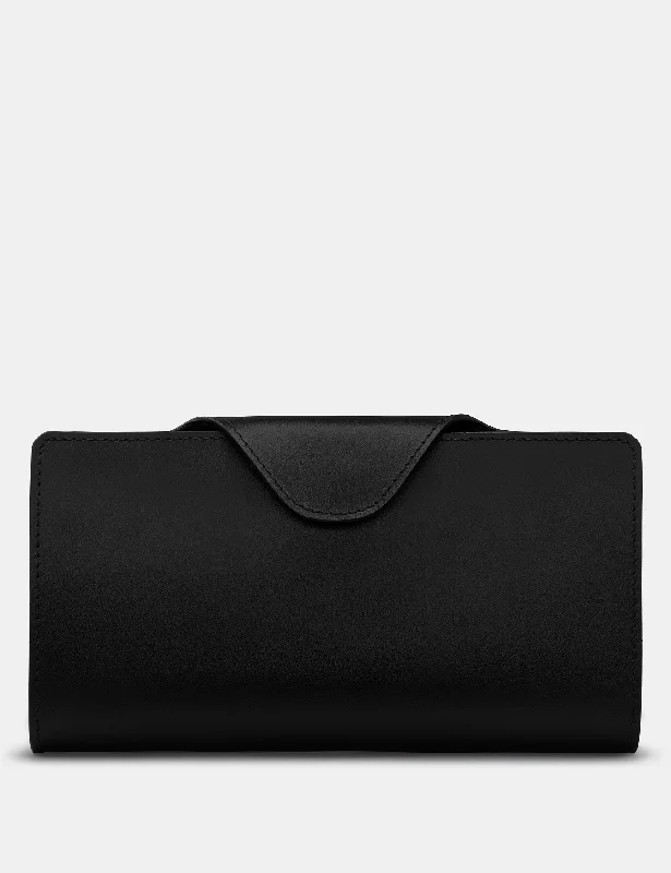 Black Satchel Leather Purse