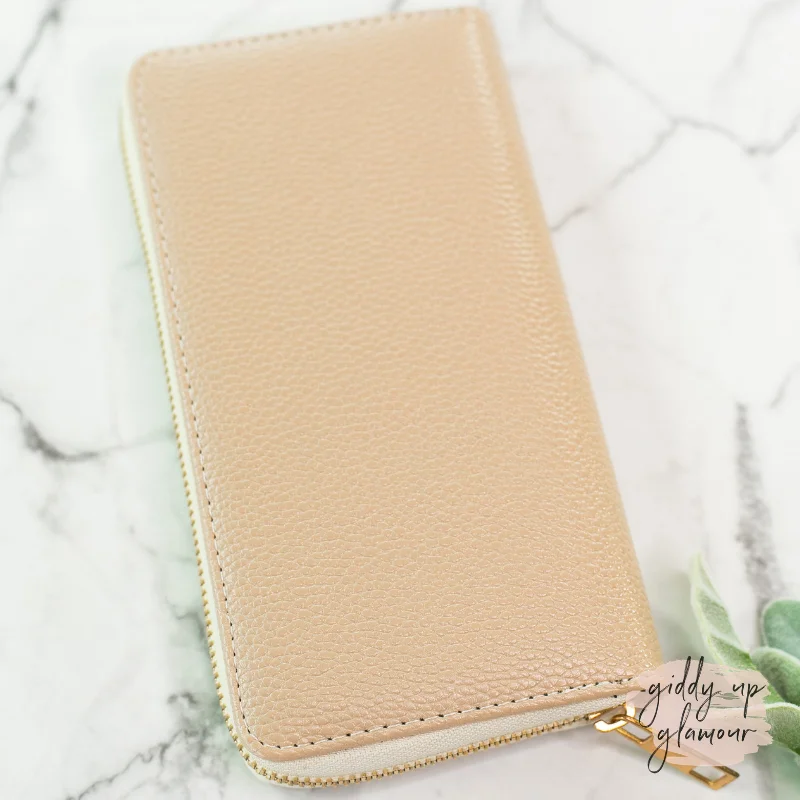 Nude Zip-Around Wallet