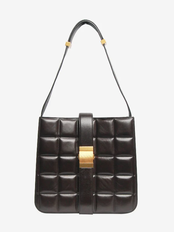 Brown The Padded Marie leather shoulder bag