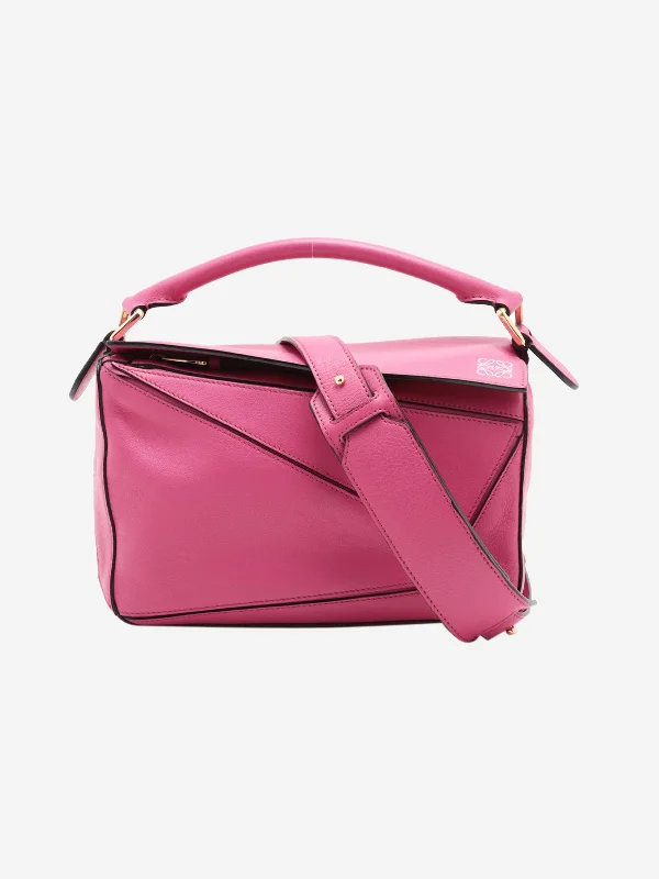 Fuchsia small Puzzle bag