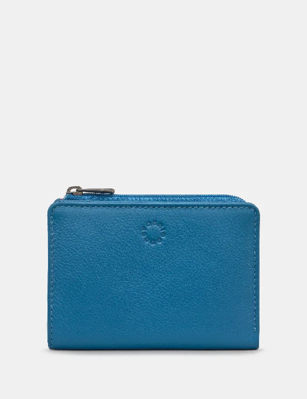 Petrol Blue Leather Jackson Purse