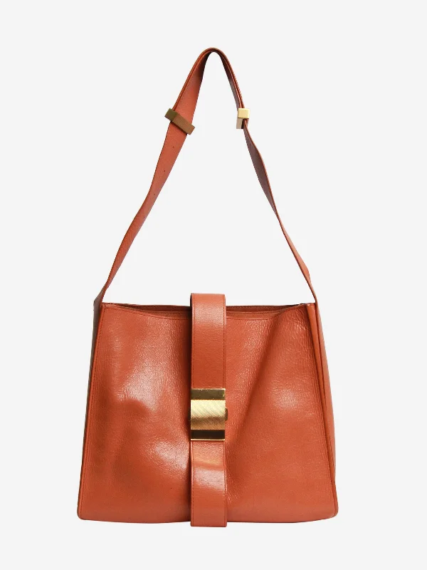 Orange The Marie leather shoulder bag