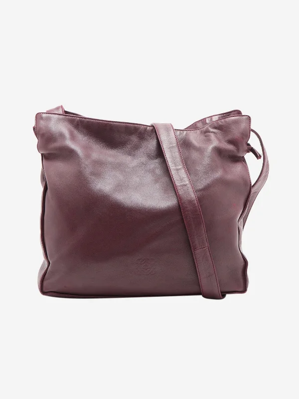 Burgundy Flamenco shoulder bag