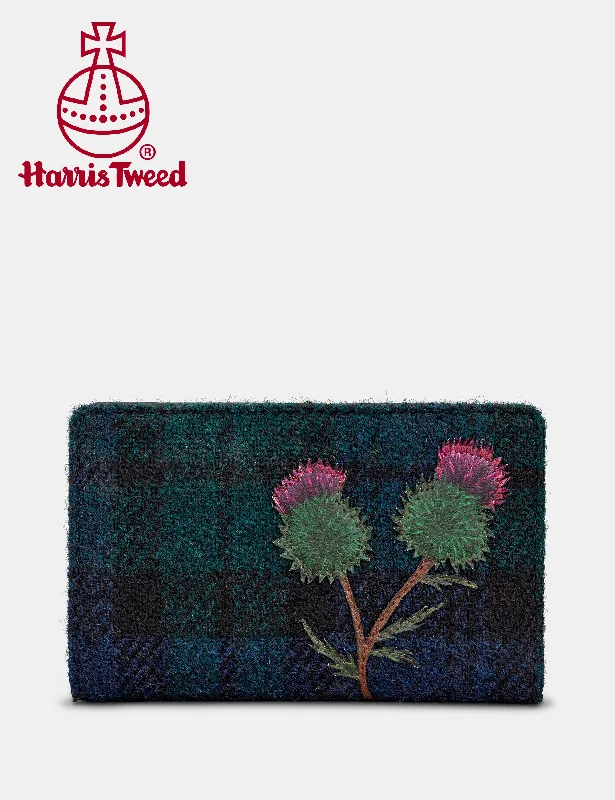 Highland Thistle Harris Tweed & Leather Oxford Purse