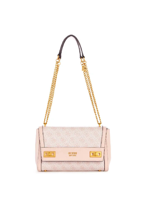 Rose Pink Katey Logo Shoulder Bag