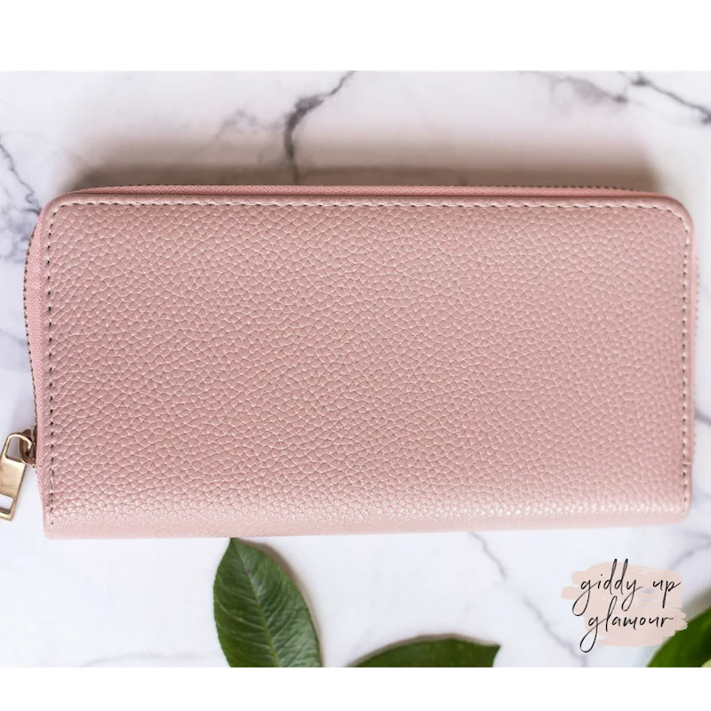 Blush Pink Zip-Around Wallet