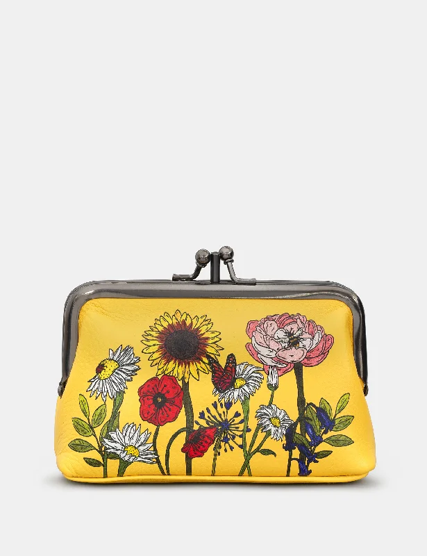 Wildflowers Leather Frame Purse