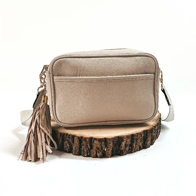 Lovin' Life Small Rectangle Crossbody Purse in Nude