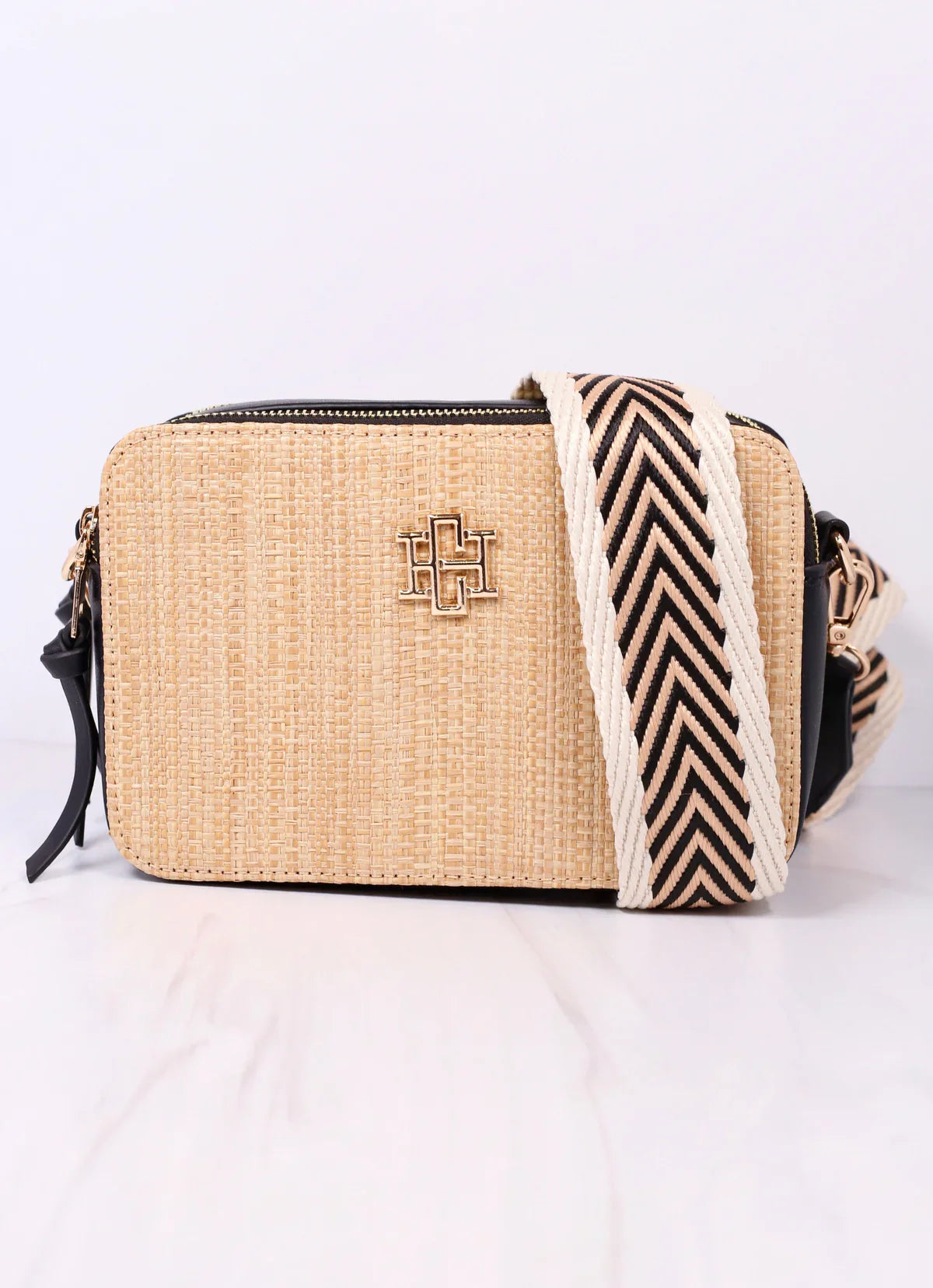 Oakley Natural Raffia Crossbody